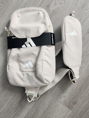 adidas Light Beige Crossbody Belt Bag with Pouch